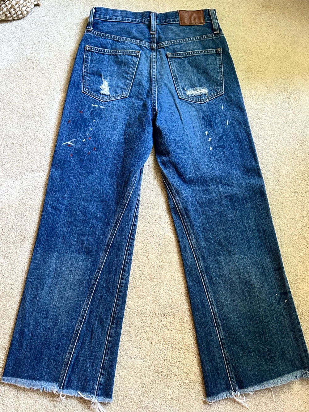 Madewell Rivet & Thread Blue Bootcut Paint-Splatter Jeans - Picture 5 of 5